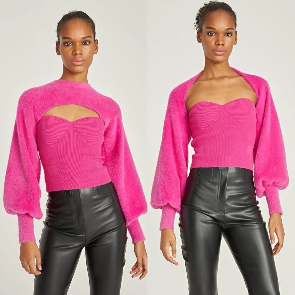 Amur Juliana Cut Out Knit Top